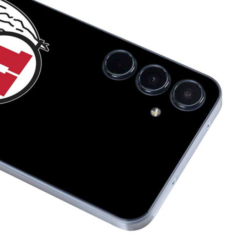 University of Utah Circle and Feather on Black Galaxy A35 5G Skin